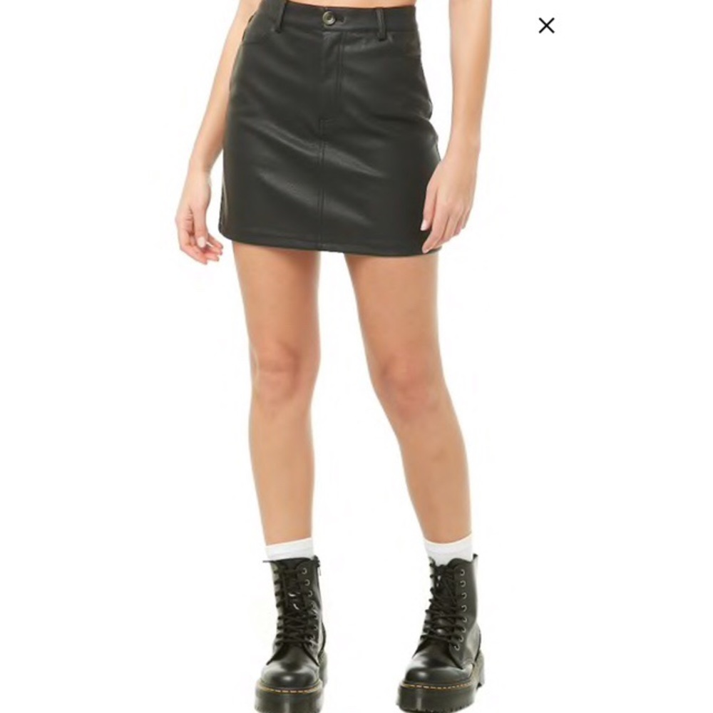 Faux Leather Mini Skirt